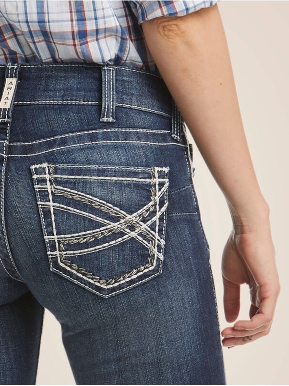 R.E.A.L. Mid Rise Stretch Entwined Boot Cut Jean 27 Regular